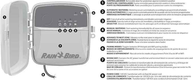 Rain Bird RC2 Residential Connected 8 Station Controller | RC2-8