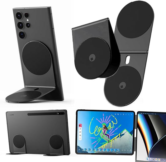 Rolling Square Edge Pro Tablet Kit - Mount and Phone Magnetic Holder, Smartworking & Productivity Stand Accessory, Compatible with MagSafe, Compatible with Any Tablet or Phone, Gray