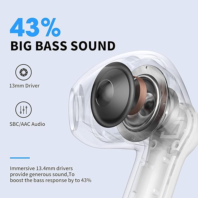 Wireless Earbuds,Bluetooth Headphones,Noise Cancelling Air Buds Pods,3D Ear pods 4,in-Ear Ear Buds with Deep Bass Earphones Sport Headsets,USB-C Charging Case,for Android/Samsung/Apple iPhone