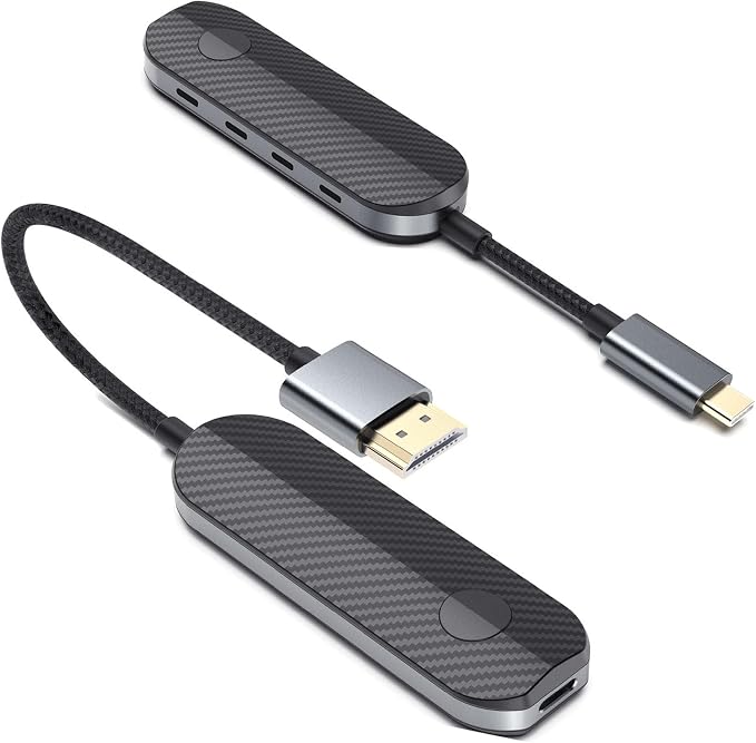 Lulaven iShare Pro 2026 Wireless HDMI Transmitter and Receiver Kit, USB-C for iPhone 15/16/17 iPad MacBook, No WiFi Needed for Hotel TV & Travel, HDCP 2.2 Netflix/Disney+, Zero-Lag Plug & Play