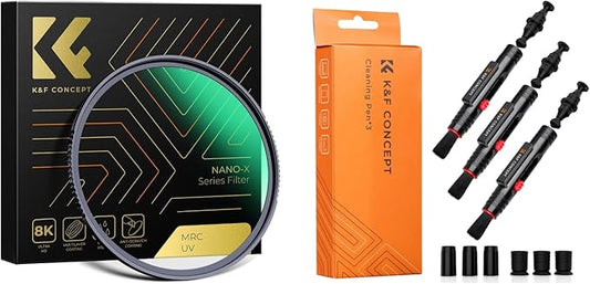K&F Concept UV Protection Filter with 28 Multi-Layer Coatings,with Lens Cleaning Pen*3