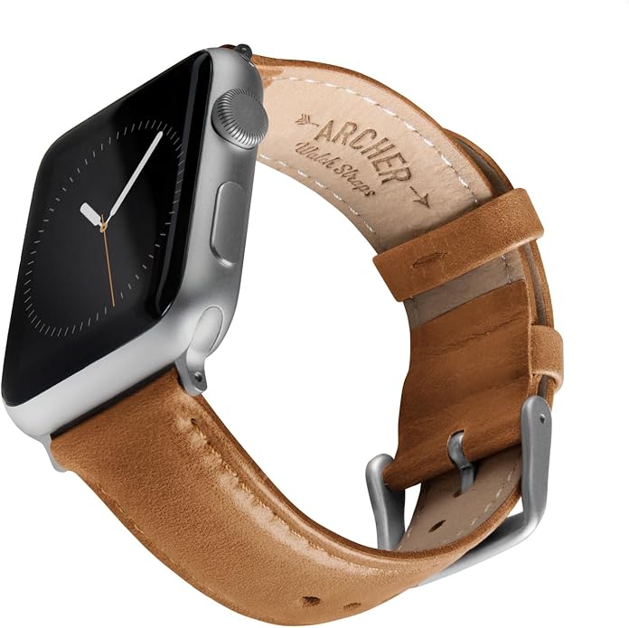 Archer Watch Straps - Top Grain Leather Watch Bands for Apple Watch