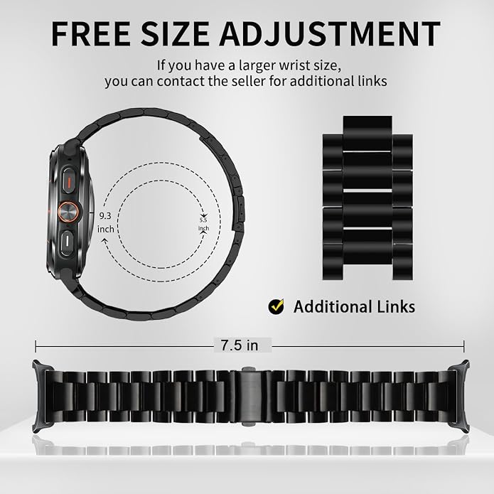GOLDTOLUCK No Gap Stainless Steel Band Compatible with Samsung Galaxy Watch 8 7 6 5 4 Classic FE Pro Ultra 40mm 44mm 46mm 43mm 47mm 45mm 42mm Replacement Men Women Milanese Metal Elegant Casual