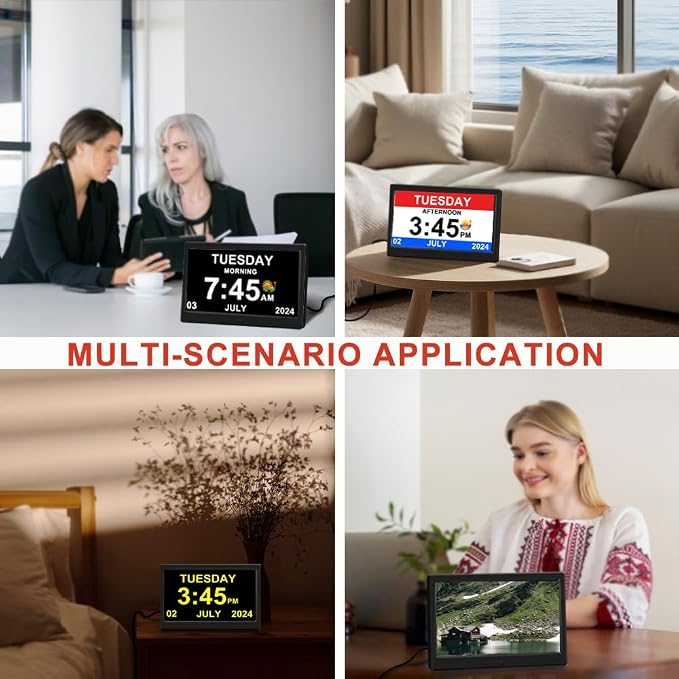 2026 Digital Clock Plug-in (No Battery), Power Outage Memory,DST Display Time, Date, Month, and Year Large-Font Clock for the Elderly
