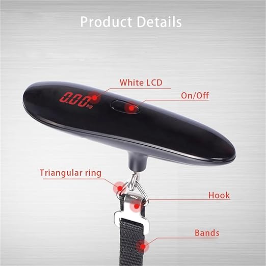 Luggage Scale, Luggage Scale 50KG Mini Weight Scale Precision Scal Digital Hanging Steelyard Suitcase Travel Tool