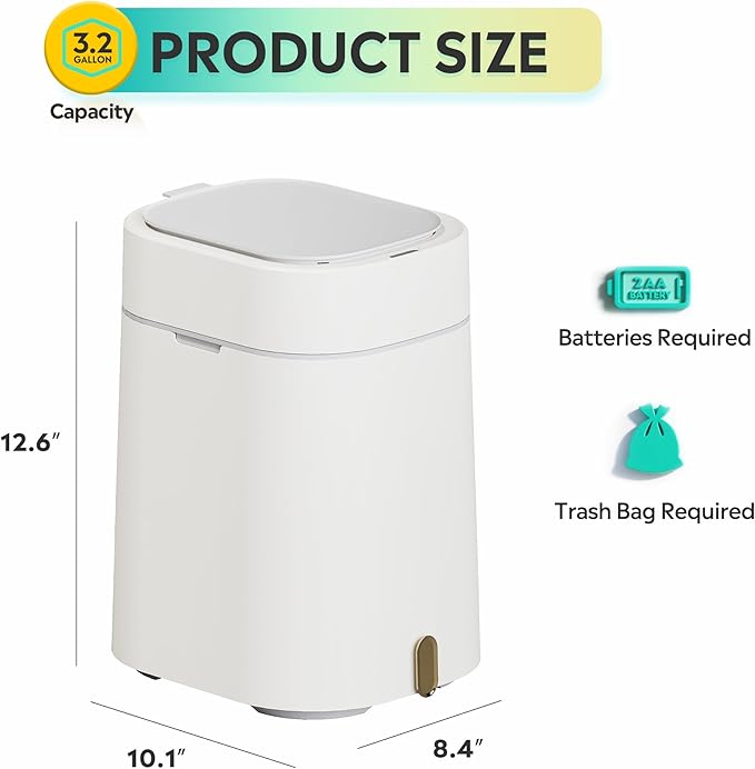 WLIVE Lift Top Coffee Table +Automatic Trash Can for Living Room, Small Coffee Table with Storage, Adjustable Shelf and Storage Compartment, Motion Sensor Trash Can for Living Room