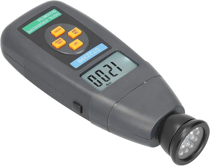 Handheld Digital Stroboscope Tachometer Non-Contact RPM Meter for Engine Motor Testing Industrial Use