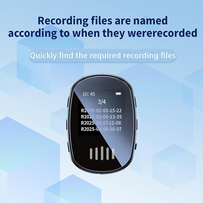 128GB Noise Reduction Voice Activated Recorder,Portable mini Recording Device,Power-on Password,Digital-Voice-Recorder with Playback,Timed Recording,Conference/Lecture/Classroom Learning