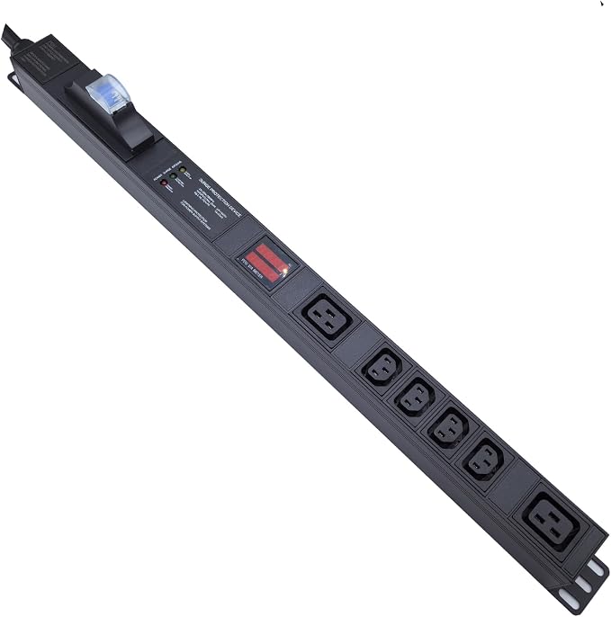 Meter SPD Function with L6-30p Plug C13 30A 240V 6 Way PDU for Internet Data Centre (pc)