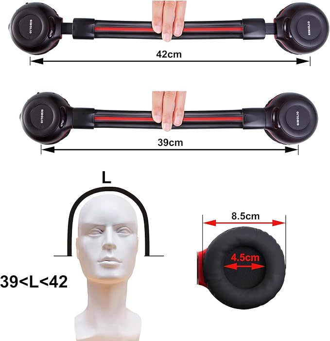 SIMOLIO Infrared Headphones for Car DVD for Honda Odyssey, uConnect, Chrysler Pacifica, Town & Country, Toyota Sienna,Wireless IR Headphone with Storage Bag & AUX Cord for TV, Outdoor Movie, 3 Pack