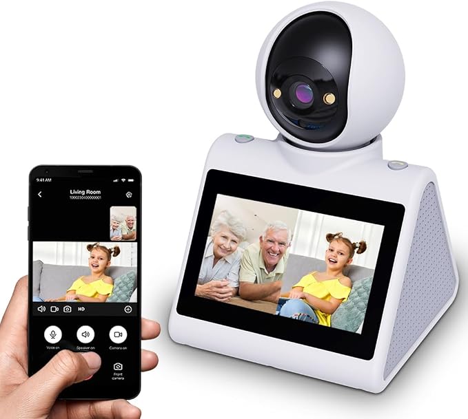 Indoor Home Security Camera,Dual-Band(5G/2.4G) Pet Dog Camera,Two Way Video Camera with 4.3" Screen,Nanny cam,Monitor for Baby/Elder/Nanny/Dog/pet with Phone App Dome Camera