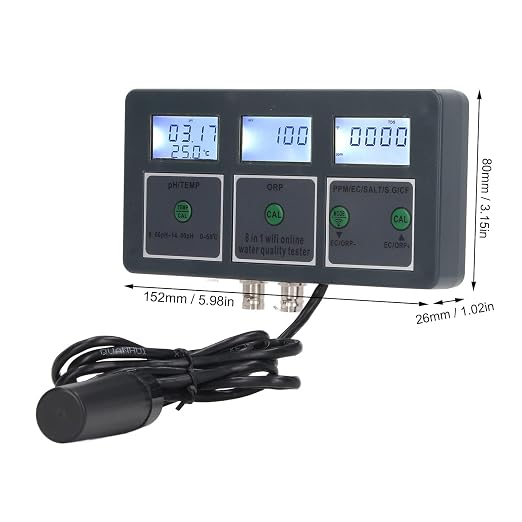 Water Quality Tester 8 in 1 Digital Meter for Aquarium Hydroponics Laboratories with Online APP Monitoring