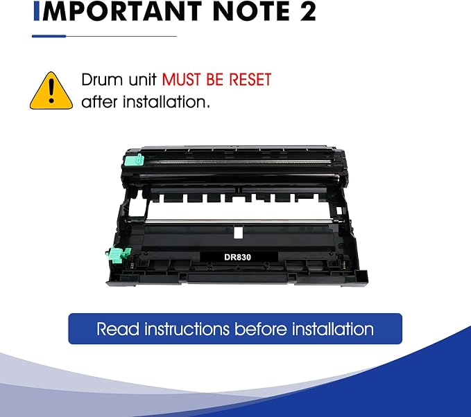 DR830 Drum Unit DR-830 Black 2-Pack Replacement for Brother DR830 DR 830 DR-830 HL-L2400D L2405W L2460DW L2460DWXL L2865DW L2480DW DCP-L2640DW MFC-L2807DW L2820DW L2820DWXL Printer (Not Toner)