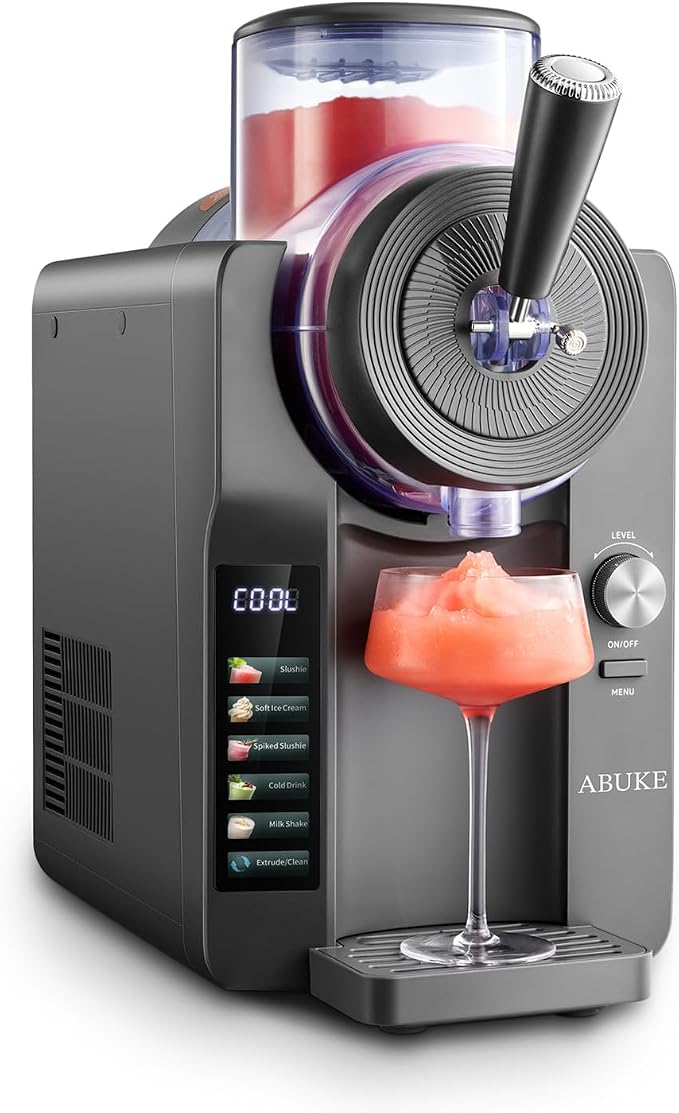 Frozen Drink Machine - Digital Slushie Maker with Multiple Modes, Ice Cream, Milkshake & Smoothie, 68oz Capacity, Self-Cleaning, Gray