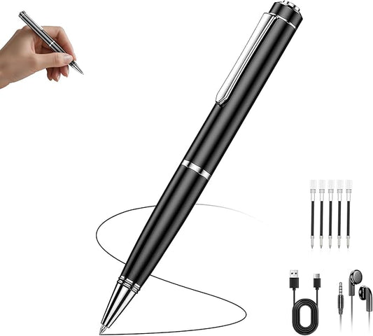 136G Digital Voice Recorder, Audio Recorder with 25H Battery Life, Playback & Voice Activation Recording Device, Voice Activated Recorder with AI Noise Reduction for Lectures/Meetings/Interviews