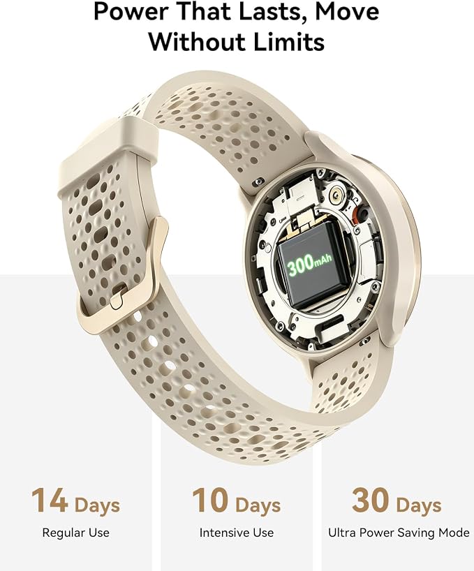 Quican Smart Watch for Women & Men, Compatible with iPhone & Android | Fitness Tracker with Bluetooth Calling, AMOLED Display, Heart Rate & Sleep Tracking, 2 Bands, Perfect Smart Gift