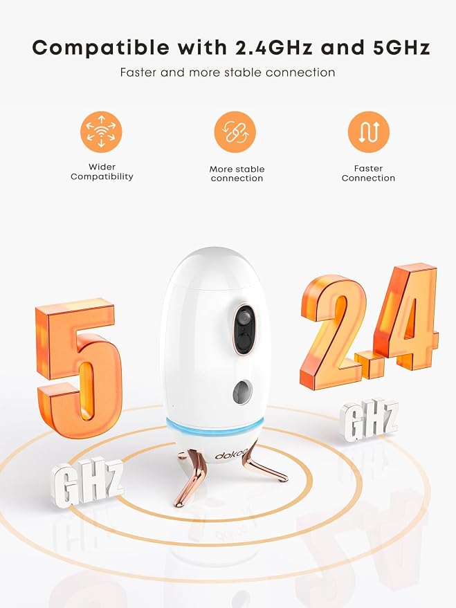 Dog Camera with Treat Dispenser, 2K 330° View Pet Monitor with Phone App, Night Vision, 2.4 &5G WiFi, Interactive 2-Way Audio Speaker, Motion Detection, Smart Home Indoor Cam, No Subscription Fee
