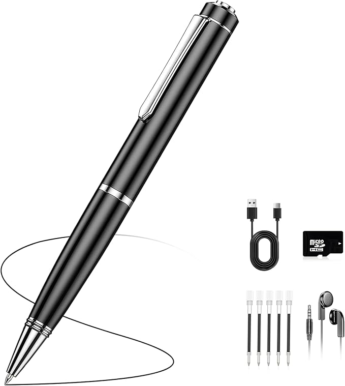 136G Digital Voice Recorder, Audio Recorder with 9800Hrs, Playback & Voice Activation Recording Device, Voice Activated Recorder with AI Noise Reduction for Interviews/Lectures/Meetings