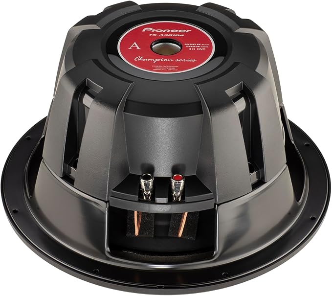 PIONEER TS-A301D4 - Powerful 12-inch Subwoofer, 1600 Watts Peak Power, Dual 4 Ohm Voice Coil for Powerful Bass