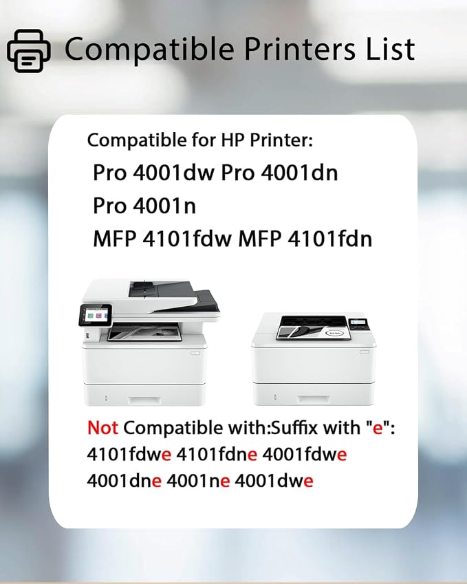 148A Toner Cartridge 4001n 4101fdw W1480A 148 Replacement Compatible for HP 148A Black Toner Cartridge Work with Laser Jet Pro 4001dw 4001dn 4001n MFP 4101fdw 4101fdn Ink Cartridge(2PCS,with Chip)
