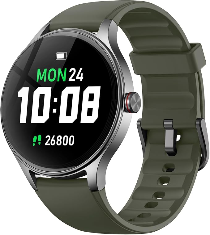 Smart Watches for Women Men, 1.27" Round Fitness Watch for Android iPhone with Bluetooth Calls (Make/Answer), AI Voice Command, Heart Rate/SpO2/Sleep Monitor, 12 Days Battery, IP68 Waterproof