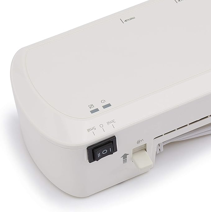 Amazon Basics 12-Inch Thermal Laminator Machine, Easy to Use for Home Office or School, White