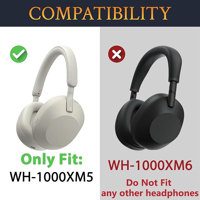 SOULWIT Broken Hinge Repair Part for Sony WH-1000XM5 (WH1000XM5), Reinforced Protective Joint Connectors for XM5 Headband Folding Side Cover Slider to Fix and Prevent Breakage - Silver