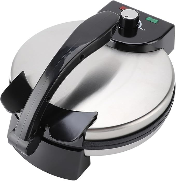 Asixxsix Roti Maker, 1100W 10inch Multipurpose Tortilla Press, Adjustable Temperature Control Non Stick Electric Tortilla Maker to Make Indian Chapati, Tortilla, Roti, Quesadilla