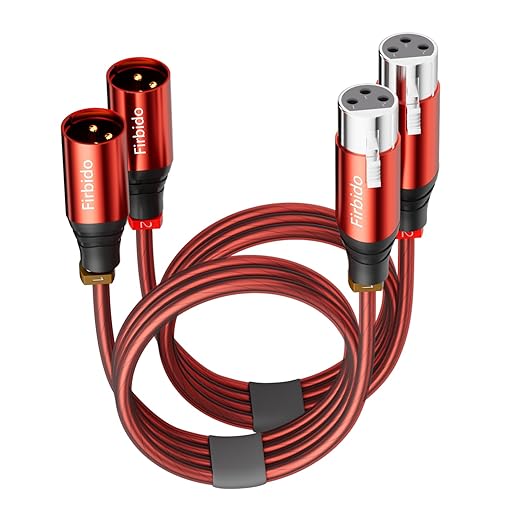 XLR Cable 10 FT 2 Pack, Balanced XLR Microphone Cable 3 Pin Mic Cable DMX Cable for Amplifier, Mixer, Shure SM/Shotguns Microphones, Speaker Systems