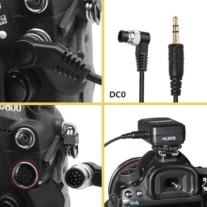Pixel TW-283 DC0 Wireless Remote Shutter Release Cable Wired Timer Remote Control for Nikon Z9 D850 D800 D810 D700 D500 D300 D300S D200 F100 D6 D5 D4 D3 D2 D1