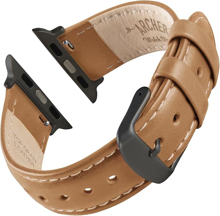Archer Watch Straps - Top Grain Leather Watch Bands for Apple Watch