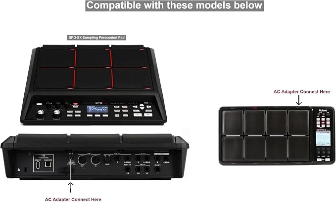AC Adapter - Power Supply Compatible with Roland SPD-SX Sampling Percussion Pad and Roland Octapad SPD-30