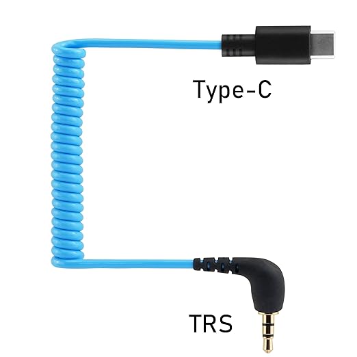 Microphone Adapter for Rode Wireless GO 2, ME, Pro USB C to 3.5mm TRS Mic Cable, for Hollyland Lark M1 / M2 / MAX / 150 / M1 / MAX Duo DAC Coiled Audio Cable for iPhone 15 16 Android
