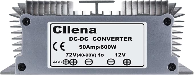 DC 40V-90V to 12V Converter Voltage Regulator Reducer 48V 60V 72V Step Down to 12V 50A 600W Converter Waterproof Buck Transformer Power Supply for Golf Cart Club Car LED Light