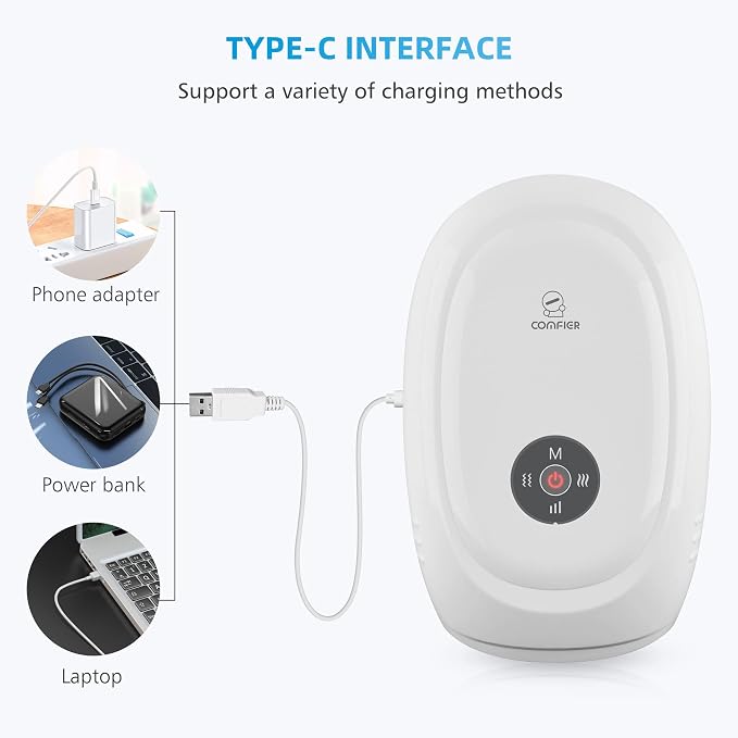 COMFIER Hand Massager with Heat and Compression, Cordless Hand Massager for Arthritis and Carpal Tunnel, Gifts for Mom, Dads, Women and Men