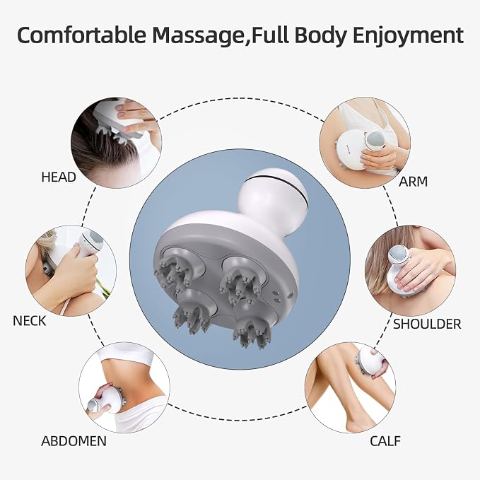cotsoco Electric Head Massager & Hand Massager with Heat and Compression for Arthritis and Carpal Tunnel
