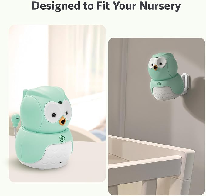 LeapFrog LeapView Twoo Video Baby Monitor (Non-WiFi), 5-Inch Screen, 360° Coverage Owl Camera | 31-Hr Battery, 1,000ft Range, Secure FHSS, VOX, Two-Way Talk, Temperature | Blue