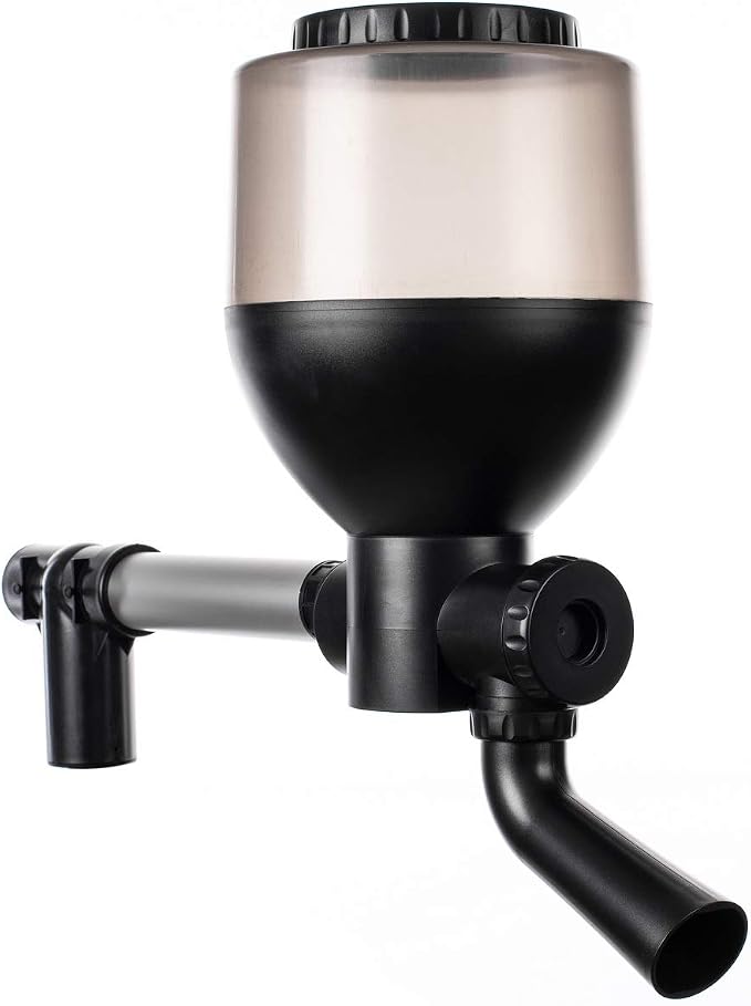 Jebao FD-85 Automatic Pond Koi Fish Feeder Pellet Dispenser, Black | 8.5-Liter Drum