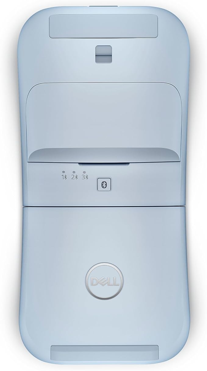 Dell MS700 Bluetooth Travel Mouse - Bluetooth 5.0/Dell Pair/Microsoft Swift Pair Connectivity, Adjust DPI up to 4000, Optical LED Sensor, Touch Scroll with latest Touch Controller - Misty Blue