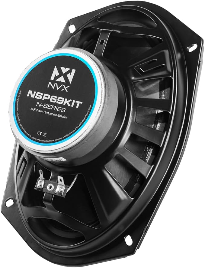 NVX® NSP69KIT 6x9 Car Speakers, 920W Max, 320W RMS, 2-Way Component System w/Silk Dome Tweeters & Passive X-Overs, Easy to Install in Cars/Trucks/Doors (Pair)