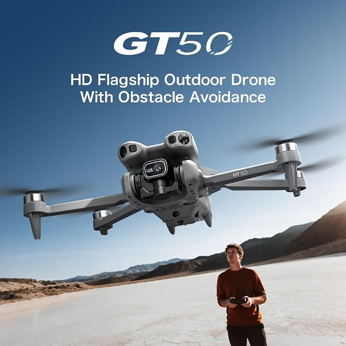 RC Drones with HD Camera for Adults, Brushless Motor Follow Me Foldable FPV RC Quadcopter with Screen Remote Controller, Optical Flow Positioning Headless Mode One Key Takeoff/Landing Lightweight Under 249g Drone Birthday Gifts for Beginners Drones wit...