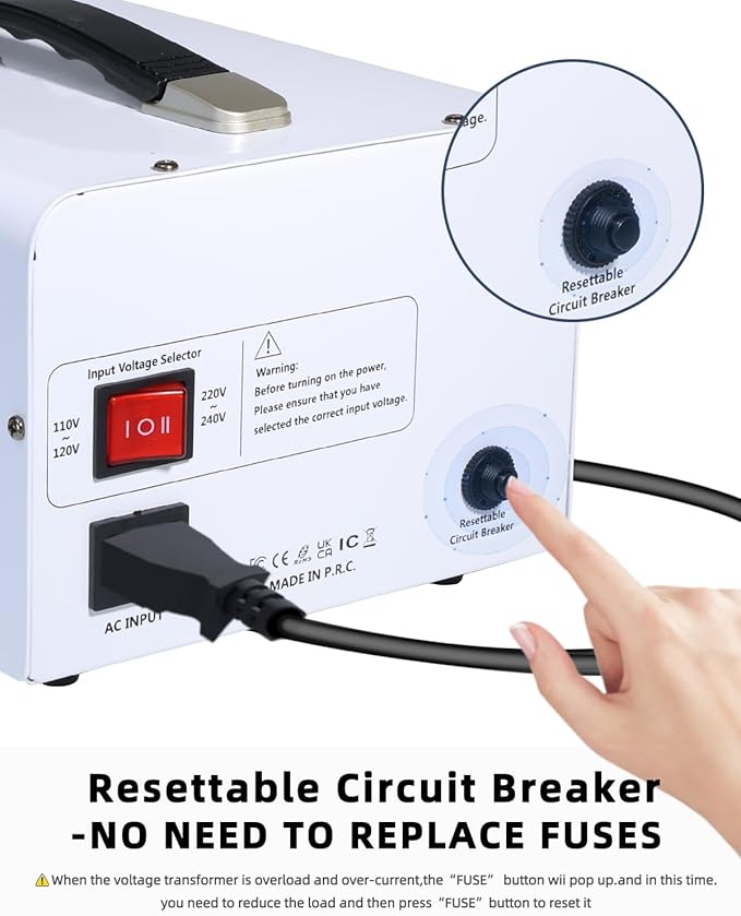 LVYUAN 5000W Voltage Transformer Power Converter Step Up 110V to 220V, Step Down 220V to 110V, 110/120 Volt - 220/240 Volt