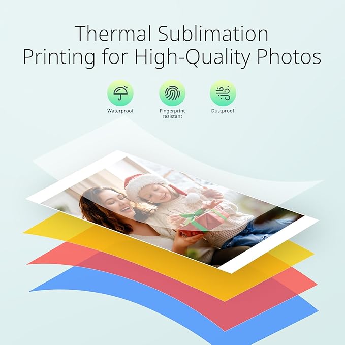 YOTON Photo Printer, Picture Printer with 54 Sheets (4"x6") & 1 Ink Ribbon, Support AR Video Printing, Wi-Fi Connection, Portable Photo Printer for iPhone/Android/Laptop