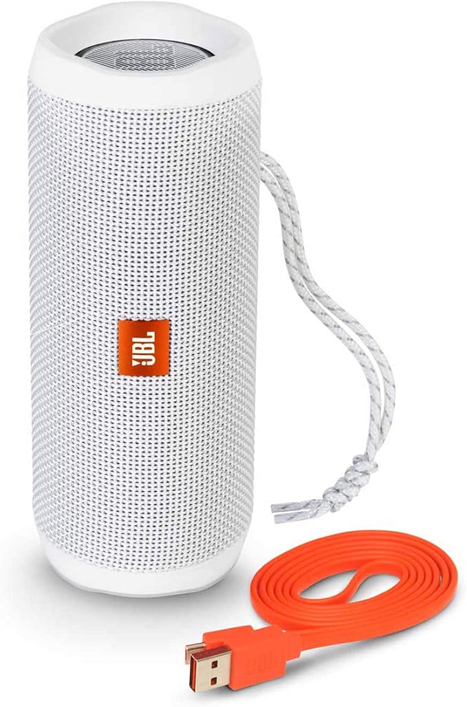 JBL Flip 4 Waterproof Portable Bluetooth Speaker - White
