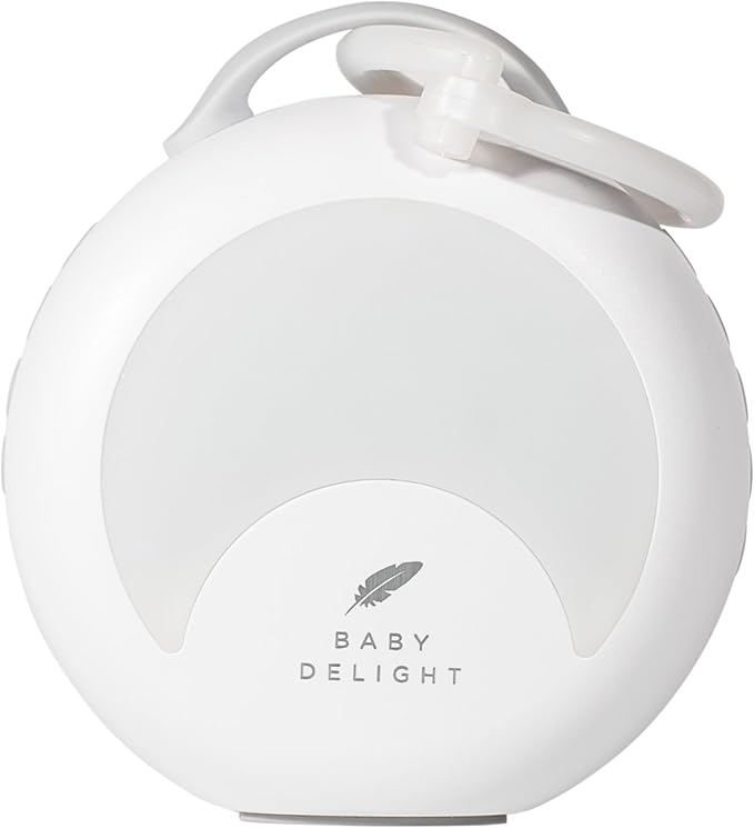 Baby Delight Dewdrop White Noise Sound Machine | Portable Travel Nightlight | 30 Sleep Sounds | Lullabies, Nature Sounds, White Noise & More | 8 Light Colors | Voice Recorder | Rechargeable
