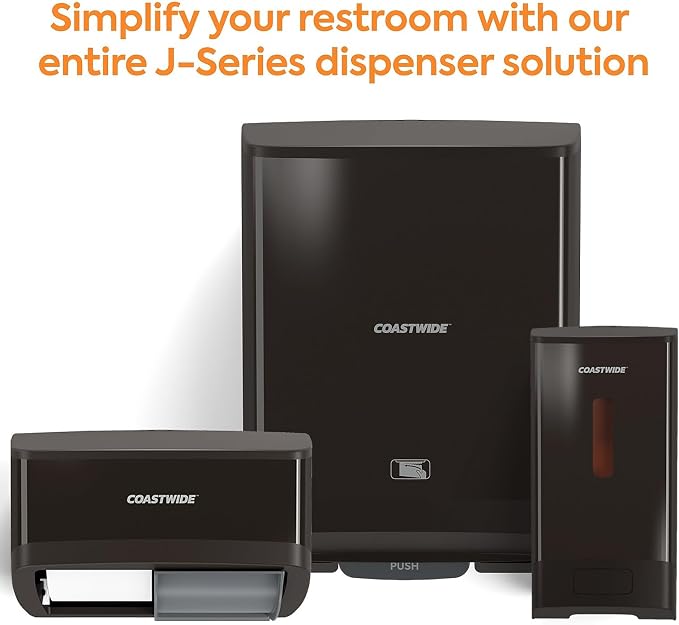 Coastwide Professional J-Series Automatic Wall Mounted Hand Soap Dispenser, Black