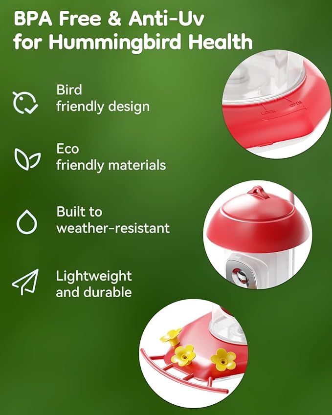 LongPlus® Hummingbird Feeder with Camera for Outdoors Solar Powered,Smart Bird Camera with 2K Live Video,Ant Guard Base,AI Identify Bird Species,Ant Moat,Bee Proof with 3 Feeding Ports,Gifts Ideal