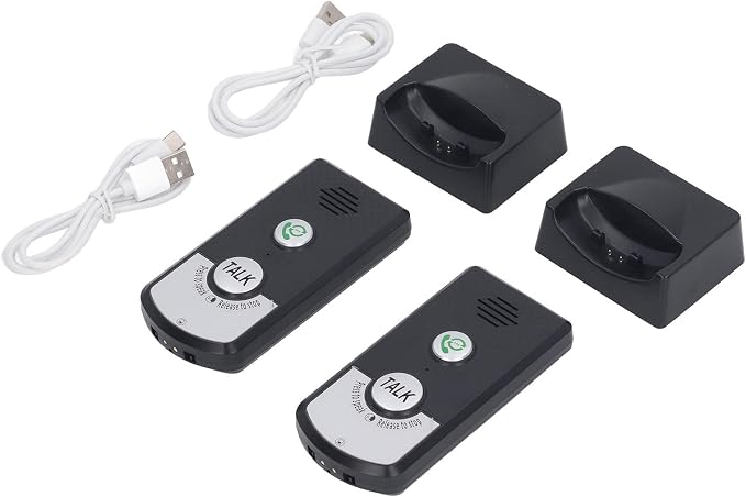 Voice 2Way Intercom Doorbell, Two Way Portable Walkie Talkie Operating at 1000m, Handheld Intercom System, Home Room to Room Communication System for Home Office