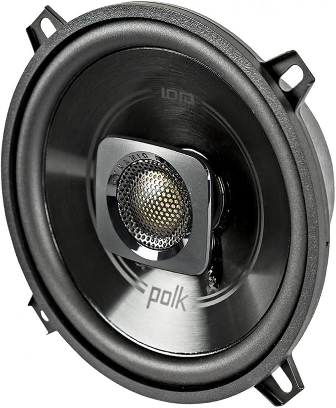 Polk Audio DB522 DB+ Series 5-1/4" Coaxial Speaker for Car Audio & Marine Speakers, 2-Way Boat & Car, 55-22kHz Frequency Response, Polypropylene Woofer Cone & 3/4" Silk Dome Tweeter, Easy Installation