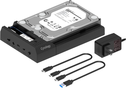 Dual-Bay Docking Station M.2 NVME & SATA SSD Enclosure with Offline Clone, USB-C 10Gbps, Tool-Free Design for Windows/Mac/Linux